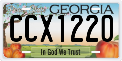 GA license plate CCX1220