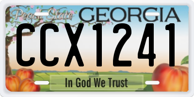 GA license plate CCX1241