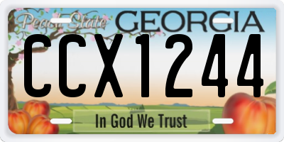 GA license plate CCX1244