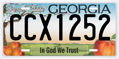 GA license plate CCX1252