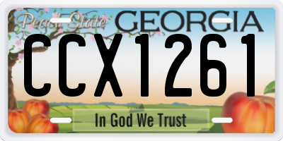GA license plate CCX1261