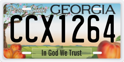 GA license plate CCX1264