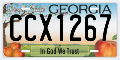 GA license plate CCX1267