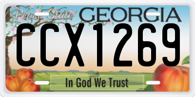 GA license plate CCX1269
