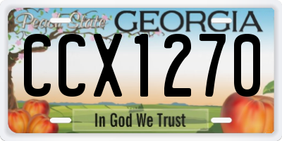GA license plate CCX1270