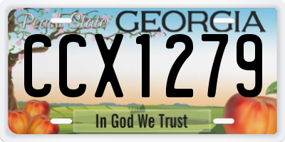 GA license plate CCX1279