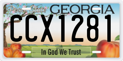 GA license plate CCX1281