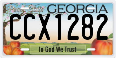 GA license plate CCX1282