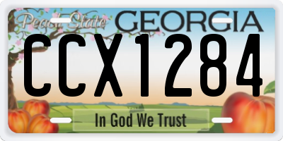 GA license plate CCX1284