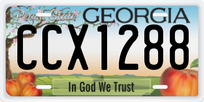 GA license plate CCX1288
