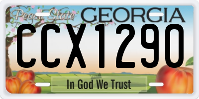 GA license plate CCX1290