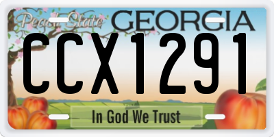 GA license plate CCX1291