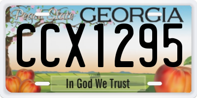GA license plate CCX1295