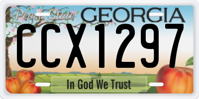 GA license plate CCX1297