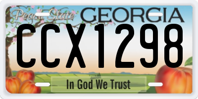 GA license plate CCX1298