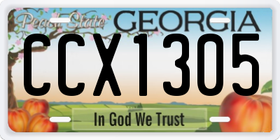 GA license plate CCX1305