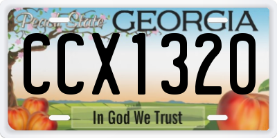GA license plate CCX1320