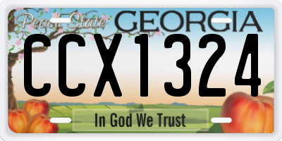 GA license plate CCX1324