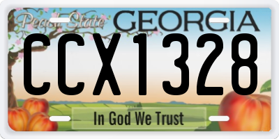 GA license plate CCX1328