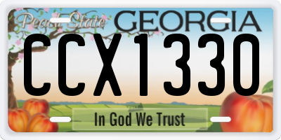 GA license plate CCX1330