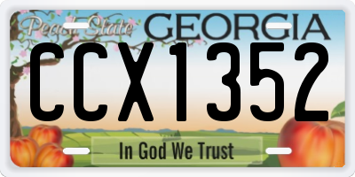GA license plate CCX1352