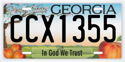 GA license plate CCX1355