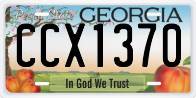 GA license plate CCX1370