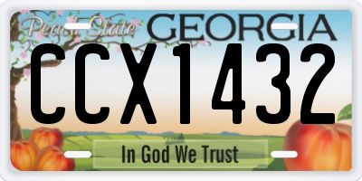 GA license plate CCX1432