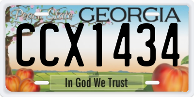 GA license plate CCX1434