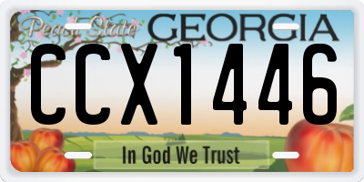 GA license plate CCX1446
