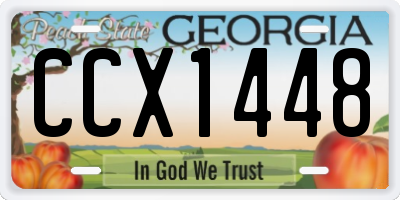 GA license plate CCX1448