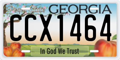 GA license plate CCX1464