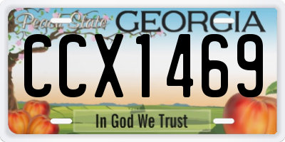 GA license plate CCX1469