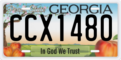 GA license plate CCX1480