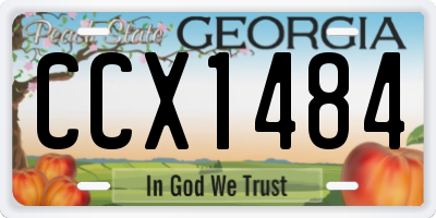 GA license plate CCX1484
