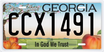GA license plate CCX1491