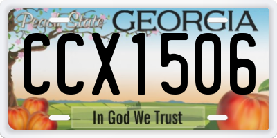 GA license plate CCX1506