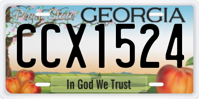 GA license plate CCX1524