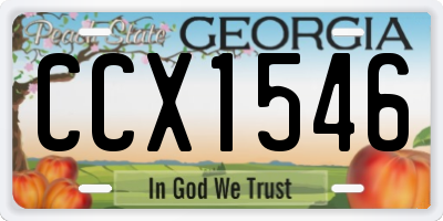 GA license plate CCX1546