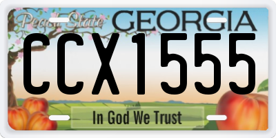 GA license plate CCX1555