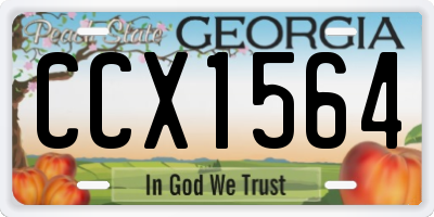 GA license plate CCX1564