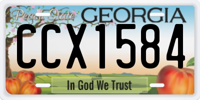 GA license plate CCX1584