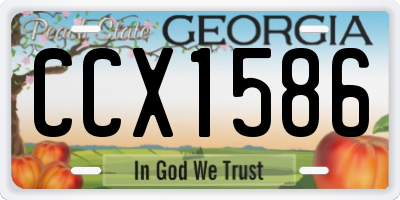 GA license plate CCX1586