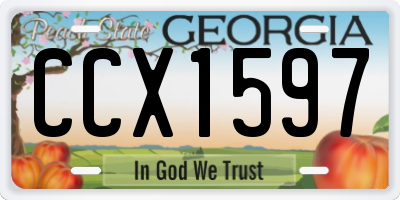 GA license plate CCX1597