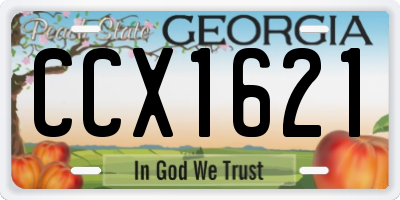GA license plate CCX1621
