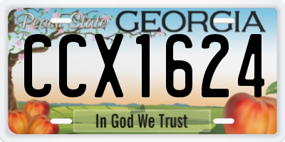 GA license plate CCX1624