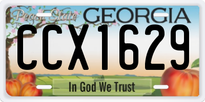 GA license plate CCX1629