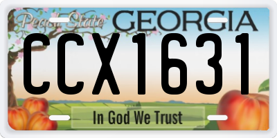GA license plate CCX1631