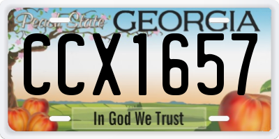 GA license plate CCX1657