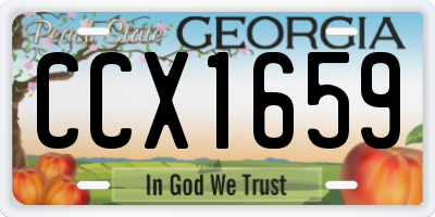 GA license plate CCX1659